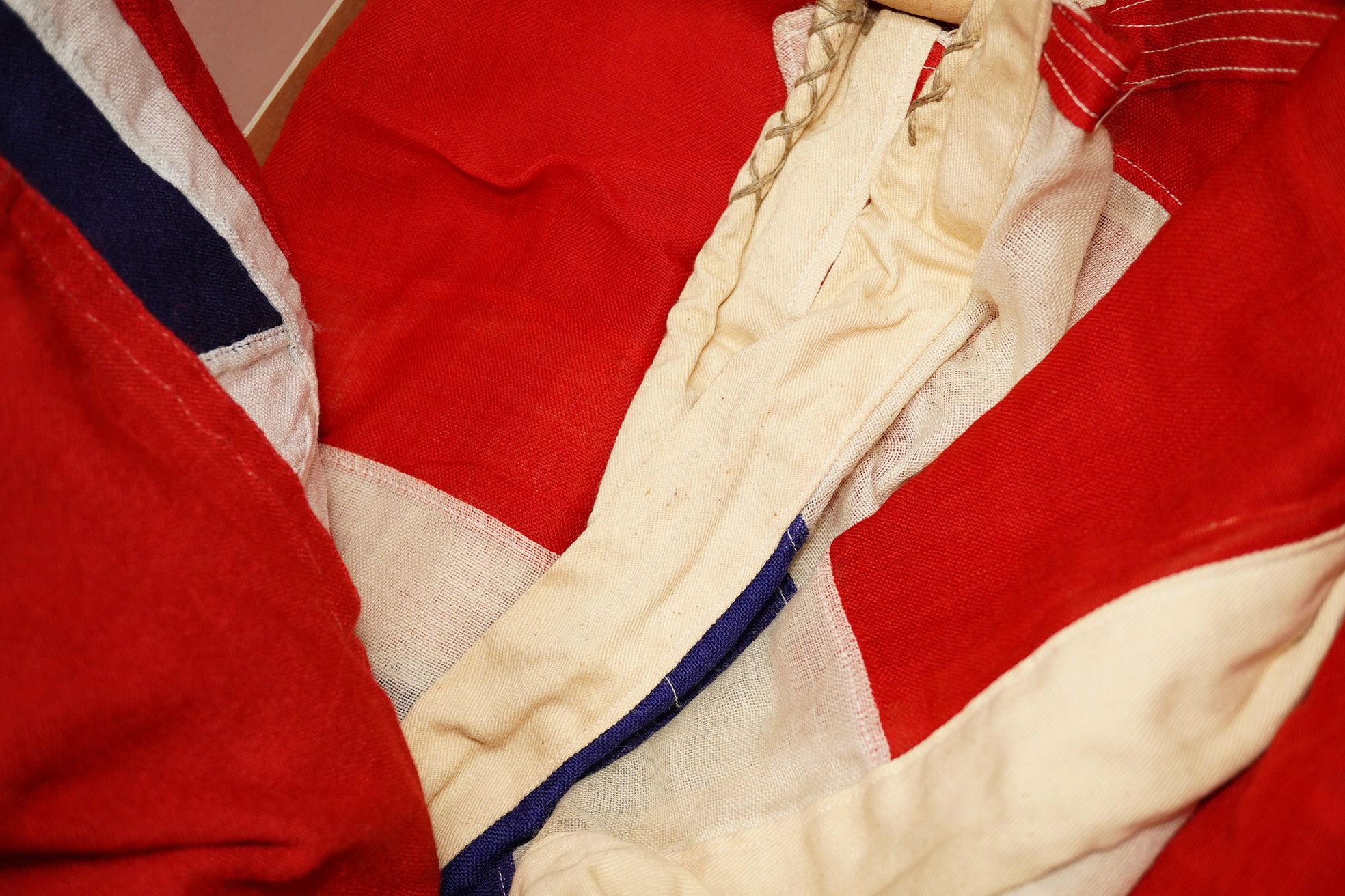 A group of mid 20th century British naval pennants and flags including River Police. Condition - varies